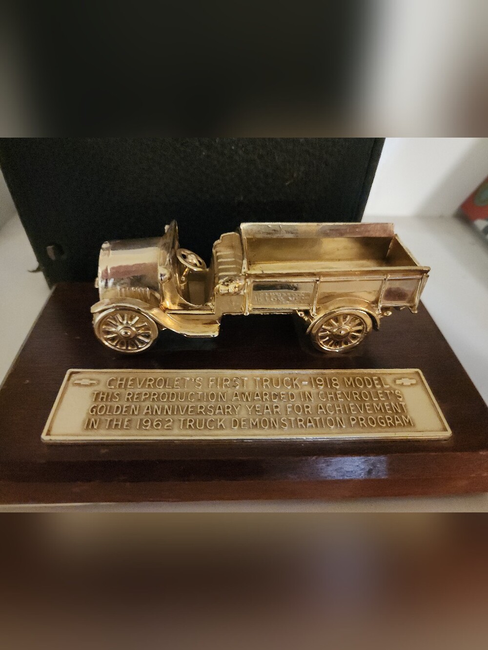 1962 Chevrolet Sales Achievement Award. 1918 "Chevy First Truck"